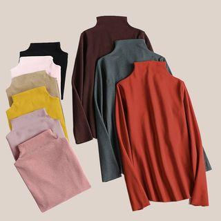 Mock-turtleneck Long-sleeve Thermal Top