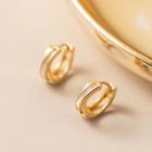 Hoop Sterling Silver Earring 1 Pair - S925 Silver - Gold - One Size