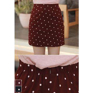 Dotted Mini Skirt