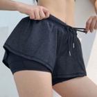 Mock Two-piece Running Shorts
