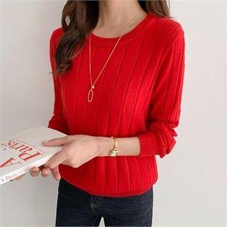 Round-neck Cashmere Knit Top