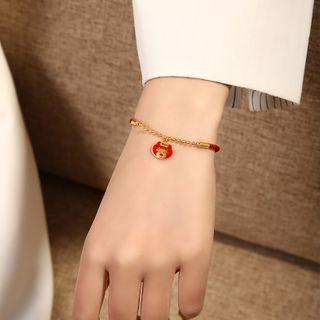 Lock Alloy Red String Bracelet