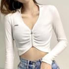 Long-sleeve Zip Up T-shirt