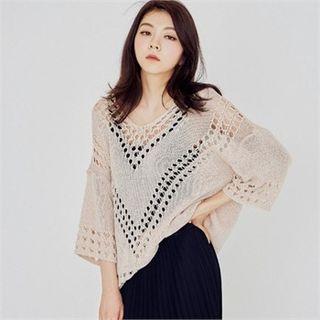 Crochet-knit Top