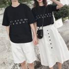 Couple Matching Short-sleeve Numbering T-shirt / Shorts / Midi Skirt