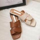 Knotted Cowhide Slide Sandals