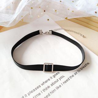 Leather Choker Black - One Size
