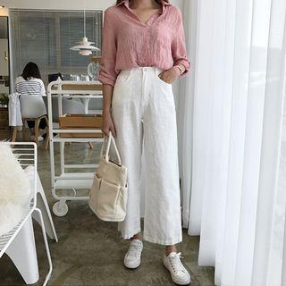 Linen High-waist Pants