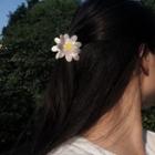Flower Acetate Hair Clamp 1 Pc - White - One Size
