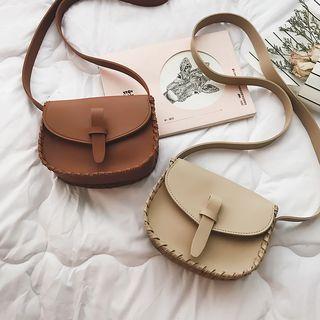 Braided Line Crossbody Saddle Bag