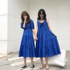 Short-sleeve / Sleeveless A-line Midi Dress
