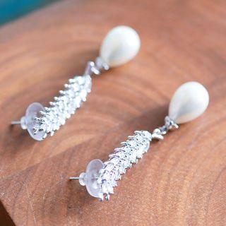 Wedding Pearl Rhinestone Drop Earring