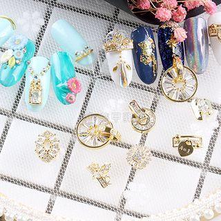 Gold Plated Rhinestone Nail Art Decoration (various Designs)