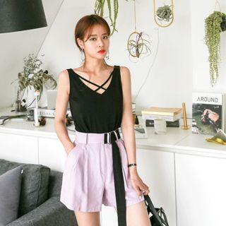 Strappy V-neck Sleeveless Top