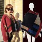Color-block Poncho