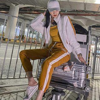 Zip Jacket / Paneled Sweatpants / Set