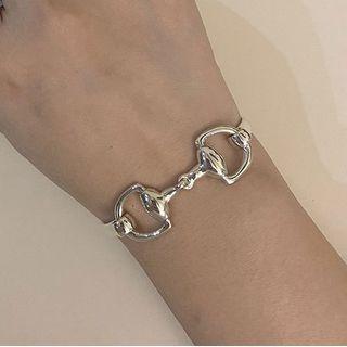 Horsebit Bangle Sl0568 - Silver - One Size