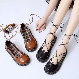 Patent Platform Strappy Shoes