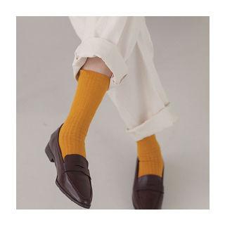 Pointy Sheepskin Penny Loafers