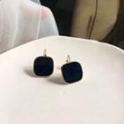Rounded Square Earring 1 Pair - Black - One Size