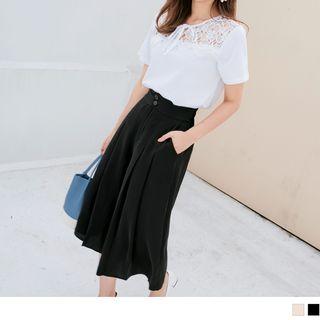 High-waist Cropped Culottes