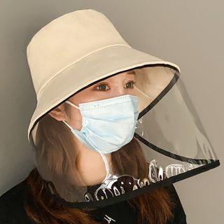 Plain Bucket Hat With Protection Face Shield