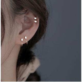 Cube Sterling Silver Earring