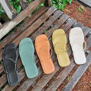 Dual-strap Pastel Slide Sandals