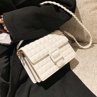 Plain Quilted Flap Crossbody Bag