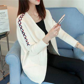 Batwing-sleeve Open Front Cardigan