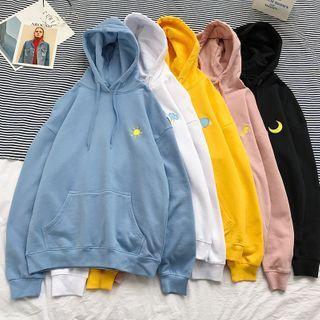 Weather Motif Embroidered Hoodie