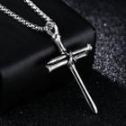 Cross Pendant Stainless Steel Necklace Necklace - Silver - 60cm