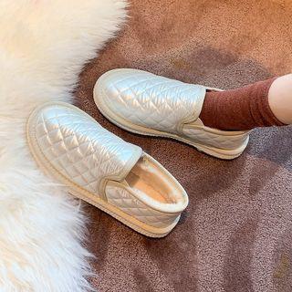 Fleece-lined Quilted Ankle Snow Boots