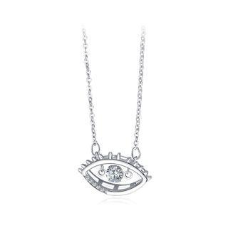 Fashion Personality Devils Eye Necklace With Cubic Zircon Silver - One Size