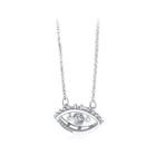 Fashion Personality Devils Eye Necklace With Cubic Zircon Silver - One Size