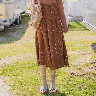 Polka Dot Cropped Wide-leg Pants