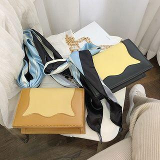Two-tone Crossbody Bag With Scarf