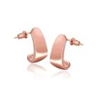 Simple And Fashion Plated Rose Gold Geometric Stud Earrings Rose Gold - One Size
