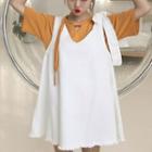 Short-sleeve Cutout Top / Jumper Dress