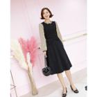 Bow-accent Midi Flare Skirt