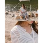 Set: Short-sleeve Cardigan + Knit Tank Top