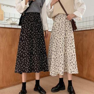 Flora Midi A-line Skirt