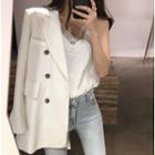 Pocket Detail Double-breasted Blazer