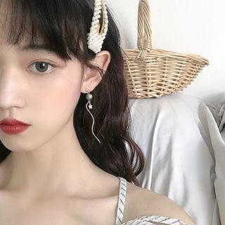 Curvy Earring 1 Pair - Silver - One Size