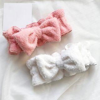 Bow Fleece Face Wash Headband