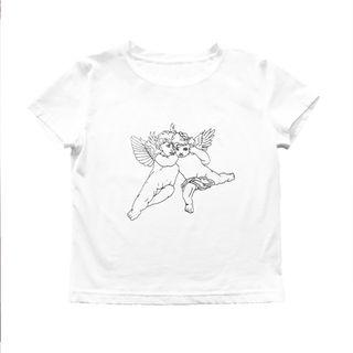 Short-sleeve Angel Print T-shirt