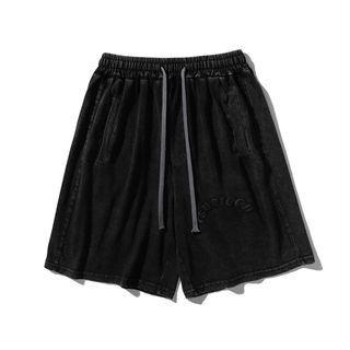 Lettering Washed Shorts