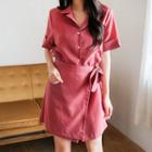 Wrap-front Shirt Dress