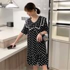 Short-sleeve Dotted Mermaid Dress
