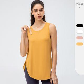 Plain Cutout Sports Tank Top